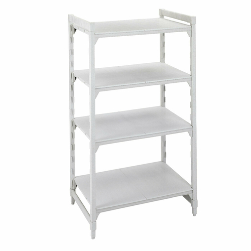 Camshelving® Premium Starter Unit, 21"W x 24"L x 84"H, 4-tier, withstands temperature -36°F (-38°C) to 190°F (88°C), includes: (4) solid …