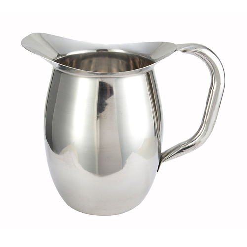 Deluxe Bell Pitcher, 3 quart, heavy weight stainless steel, mirror finish (Qty Break = 12 each)