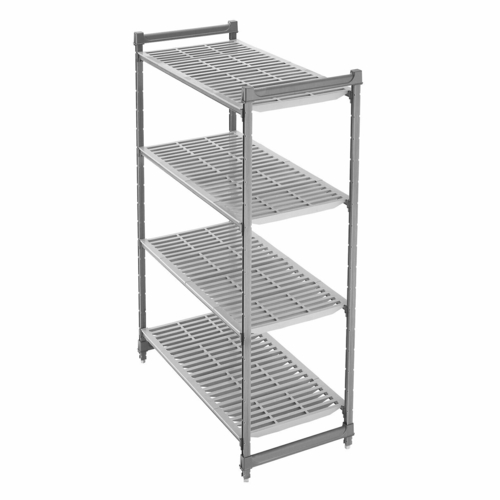 Camshelving® Basics Plus Starter Unit, 18"W x 36"L x 84"H, 4-tier, withstands temperature from -36°F (-38°C) to 190°F (88°C), includes: (…