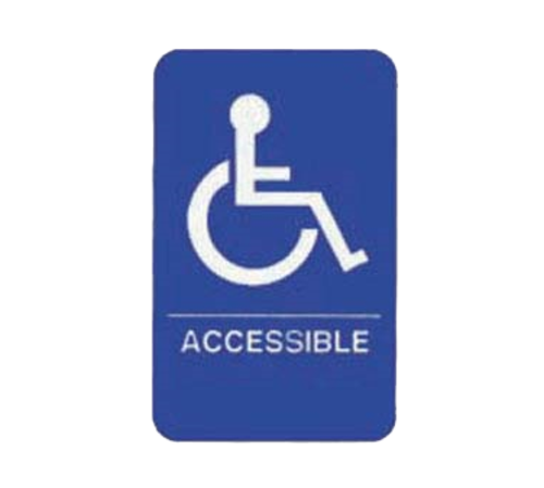 Picture of TableCraft Products 695632 Cash & Carry Sign 6" x 9" "Accessible" with handicapped symbol