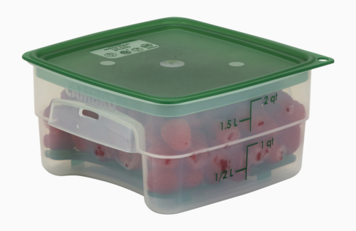 Picture of Cambro 2SFSPROPP190 CamSquare® FreshPro Food Container, 2 qt., 7.5"L x 7.5"W x 3.9"H