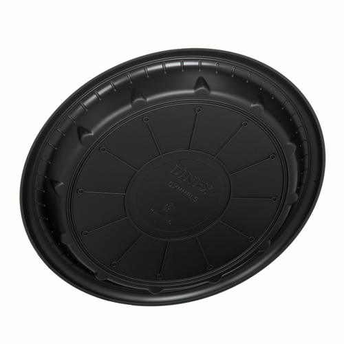 Disposable Plate, 9'' dia., round, high heat safe, recyclable, polypropylene, black, Made in USA (50