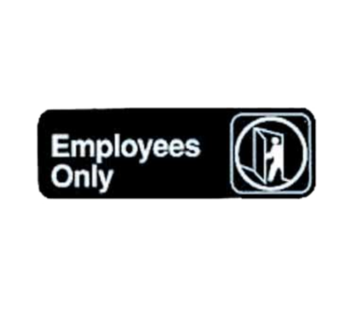 Picture of TableCraft Products 394506 Cash & Carry Sign 3" x 9" "Employees Only"