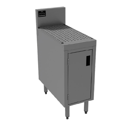 Prestige Underbar Drainboard Cabinet, with removable hinged doors, 12"W x 25"D x 36"H, 7" backsplash, removable perforated drainboard top…
