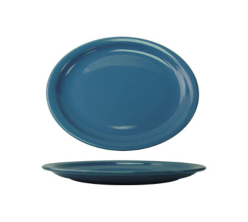 Picture of International Tableware CAN-12-LB Platter 9-3/4" x 7-1/2" oval Light Blue Sold by Dozen