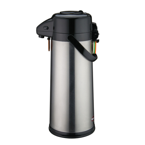 Airpot, 3.0 liter, glass liner, push button, double wall insulated, heat retention: 10 hours at 171F