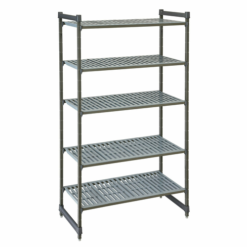 Camshelving® Basics Plus Starter Unit, 21"W x 36"L x 72"H, 5-tier, withstands temperature from -36°F (-38°C) to 190°F (88°C), includes: (…