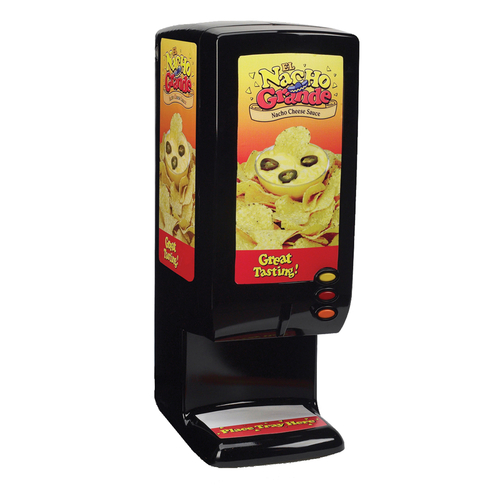 Picture of Gold Medal Products 5300 Nacho Cheese Dispenser with El Nacho Grande decals uses bagged cheese