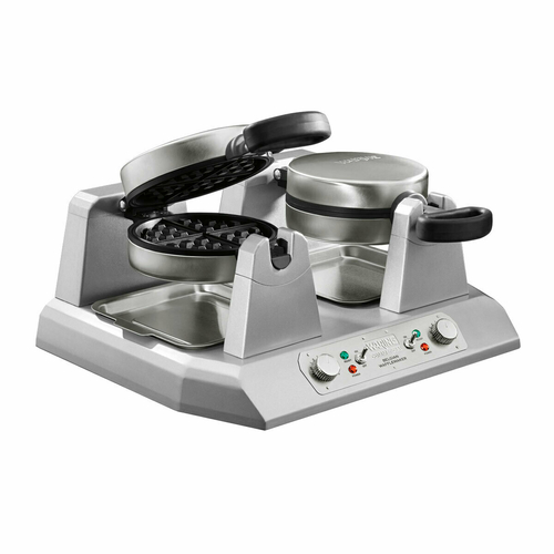 Picture of Waring WW250X2 Commercial Belgian Waffle Maker double side-by-side 7" dia.