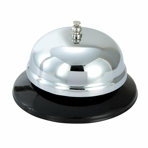 Call Bell, 3-1/2'' dia., round, plastic base, chrome-plated (Qty Break = 12 each)
