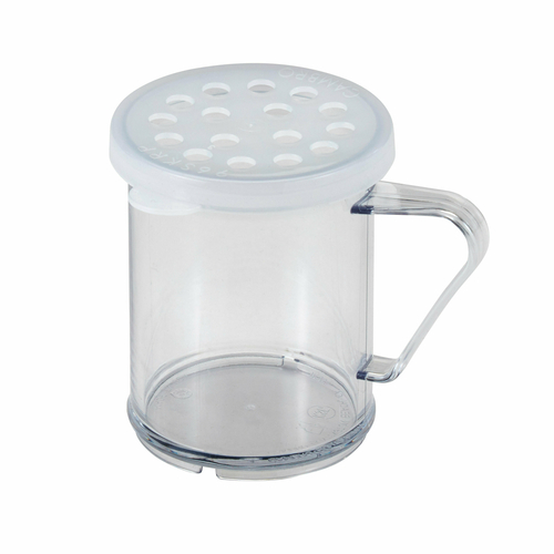 Camwear Shaker/Dredge, 10 oz., with parsley lid, dishwasher safe, polycarbonate, clear