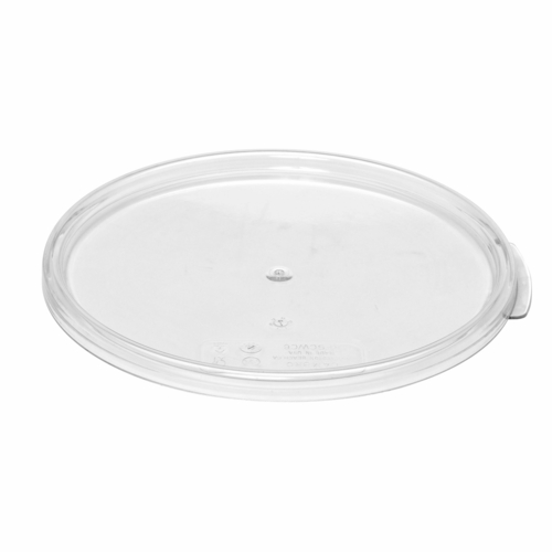 Camwear Cover, for 6 & 8 qt. round storage container, clear, polycarbonate, NSF
