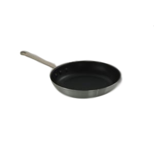 Fry Pan, 12-5/8'' dia., 3004 series aluminum, non-stick coating, riveted, includes silicone handle s